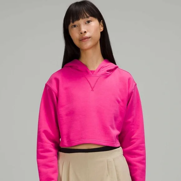Lululemon All Yours Cropped Hoodie - Sonic Pink - Picture 2 of 10
